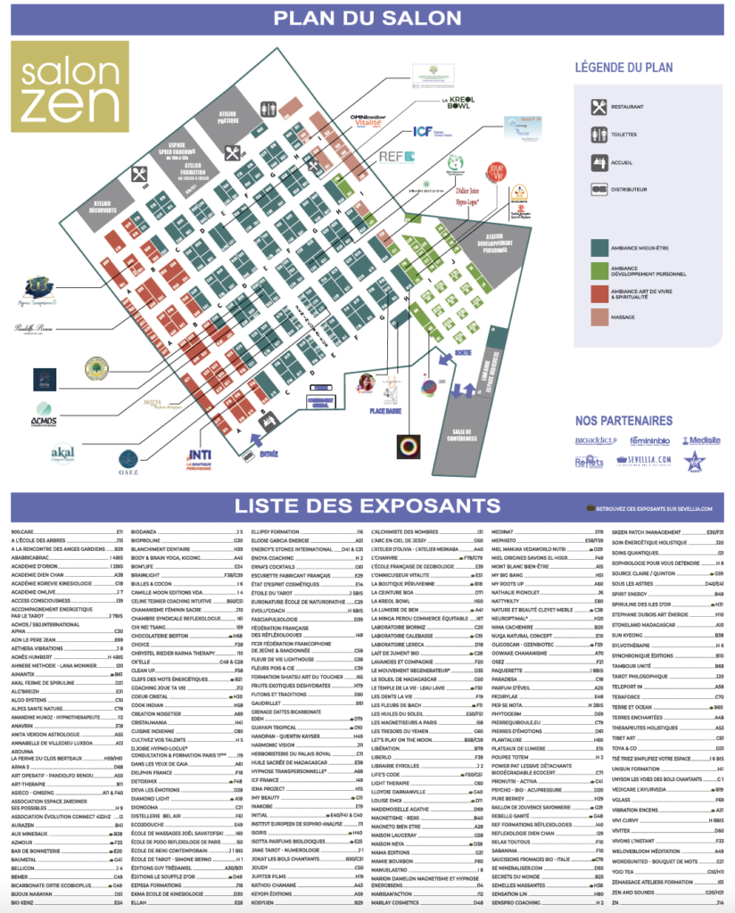 PLan du salon ZEN 2022